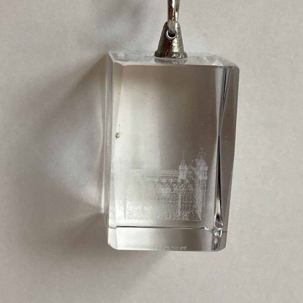 Grand Place Brussels Belgium Keychain Souvenir Vintage Crystal Hologram Souvenir View 4